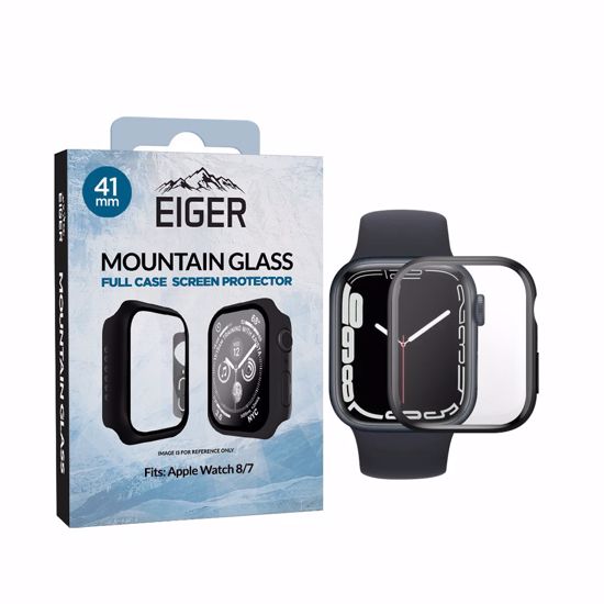 Picture of Eiger Eiger Mountain Glass Full Case for Apple Watch 9 / 8 / 7 41mm in Black